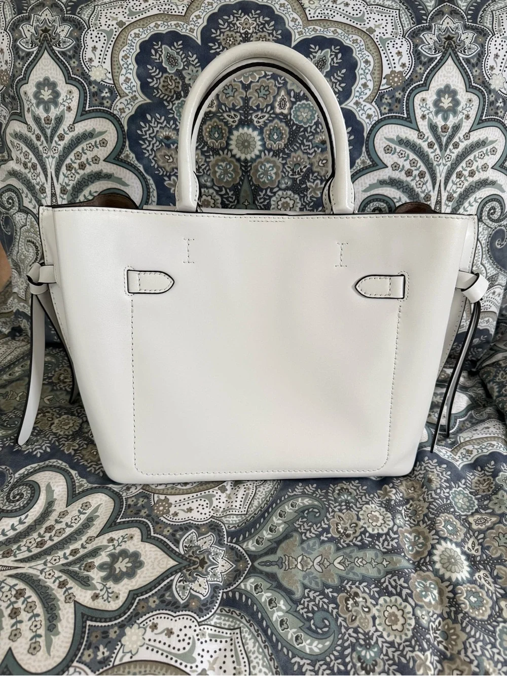 Michael Kors Hamilton Legacy Large Leather Satchel with Lock Detail